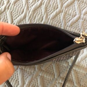 Gray sequin coach wristlet